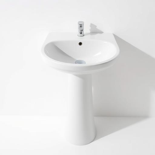 VTRUST Ceramic Wash Basin – Pedestal Bathroom Sink